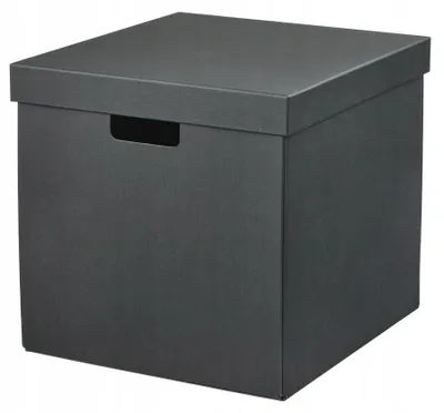Produktbild von IKEA FJÄDERHARV Aufbewahrungsbox mit Deckel, schwarz