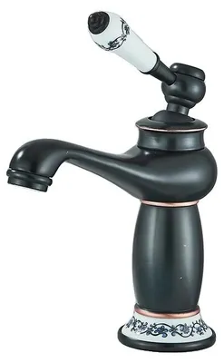Produktbild von Waschtischarmatur, Einhebel, Warm- und Kaltwasser-Mischer, Schwarz Bronze A