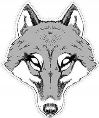 Image de Masque de loup, 26x29 cm, 1 pc.