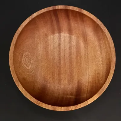 Produktbild von Runde Holzschale, massives Mahagoniholz, 20x4,5 cm