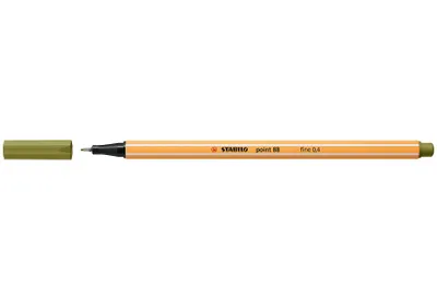 Produktbild von STABILO point 88, Grün, Grün, Orange, Hexagonal, Mud green, Metall, 0,4 mm