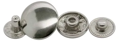 200 Stk Druckknopf Set rund S-Feder Verschlüsse Schnappknopf Metall 10mm silber