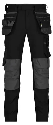 Immagine prodotto di Pantalone da lavoro elasticizzato con tasche a fondina e tasche per ginocchiere, NERO/GRIGIO ANTRACEE, taglia lunga, taglia 58