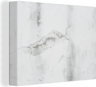 Produktbild von MuchoWow® - Leinwandbilder - Beton - Grau - Weiß, Wandbild, Wanddeko Bilder Wohnzimmer, 80x60 cm