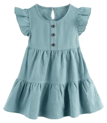 Produktbild von SolidKeus – Sommerkleid für Baby Mädchen mit Rüschen und Halstiefe