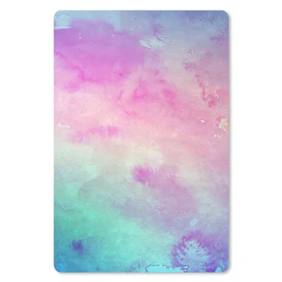 Produktbild von MuchoWow® Mauspad Mousepad Aquarell - Rosa - Blau - Grün 40x60 cm - Mousepads - Maus Mat - Pad - Mausunterlage - Schreibtisch Accesoire