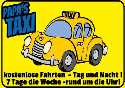 Produktbild von vianmo Holzschild 30x40 cm Papa`s Taxi e Fahrten