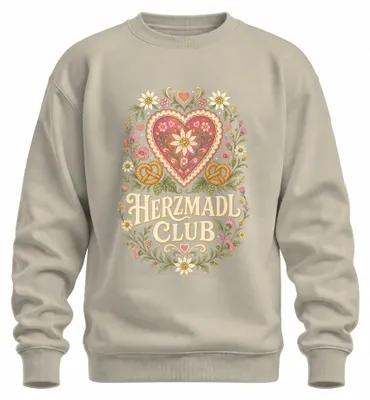 Produktbild von Herzmadl Club   Edelweiss Trachtenshirt Lederhose Sweatshirt Pullover, Natur, M