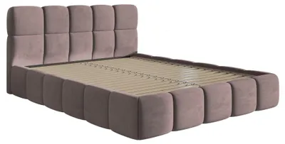Produktbild von Selsey Cloudy – Polsterbett 120x200 cm, Samt Hellrosa