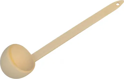 Image de Louche de cuisine de camp ou de chaudière, hêtre 36 cm - petite | Cuillère en bois de cuisine | Louche à soupe | Cuillère à pot | Bois de hêtre