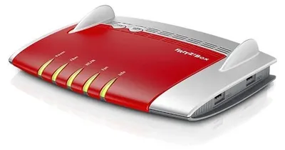 Obrázek produktu pro FRITZ! Box 5490, 802.11g, Dvoupásmový (2,4 GHz / 5 GHz), Připojení na síť Ethernet, Šedá, Červená, Stolní router