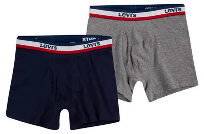 Productafbeelding van Levi's Kids jongens sportondergoed, logo boxershorts, model 9l0130, set van 2, grijs