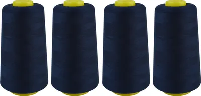 Produktbild von VBS Overlock Nähgarn 40/2, 4 Rollen à 3000 Yard Dunkelblau