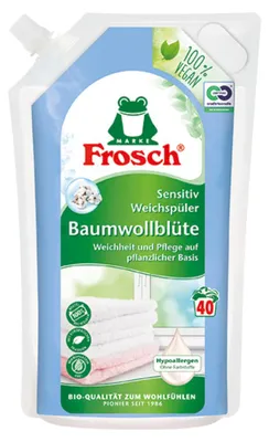 Zdjęcie produktu dla Wkład do płynu do płukania tkanin Frosch z kwiatem bawełny