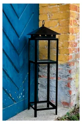 Produktbild von Große Laterne/Metalllaterne in Schwarz, Höhe 100cm