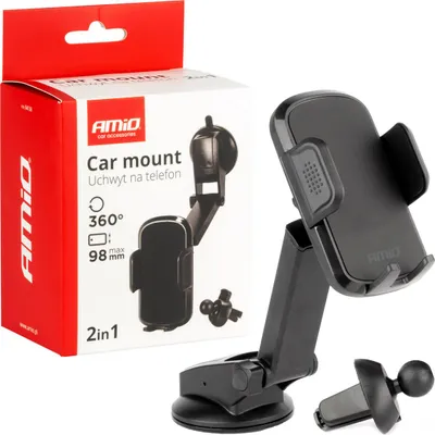 Produktbild von Handyhalterung Scheibe Lüftungsgitter Auto Smartphone Armaturenbrett schwarz