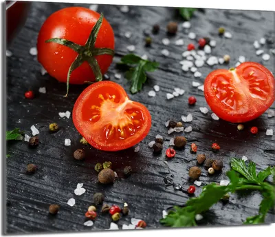 Produktbild von Glasschutzplatte für den Herd 60x52 Tomate