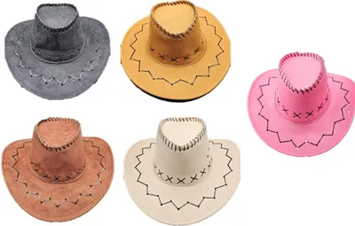 Produktbild von Western Cowboy Hut - Westernhut Fasching Western Erwachsene und Kinder Hellbraun - Erwachsener