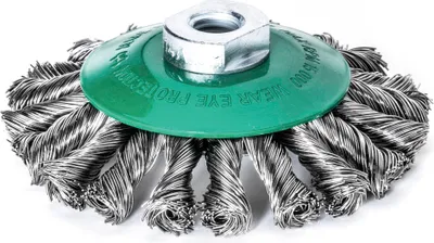 Immagine prodotto di Spazzola a cono D.115mm M14 Spessore filo 0,5mm Filo d'acciaio VA 12mm 15000min-¹ LESSMANN