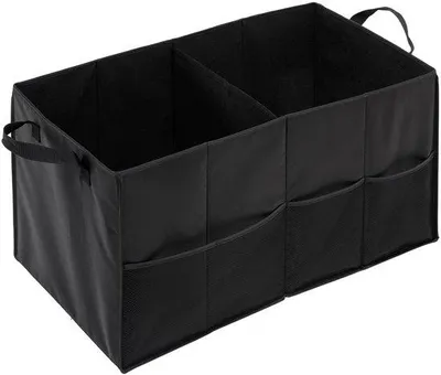 Imagen del producto de Organizador para el maletero Unyqoos® – construcción reforzada con 2 compartimentos grandes y bolsillos laterales, plegable para el coche, las compras y los deportes