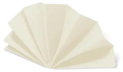 Produktbild von 400x DekoStar Servietten 38 x 38cm champagner Geprägte Tischservietten Tischdekoration