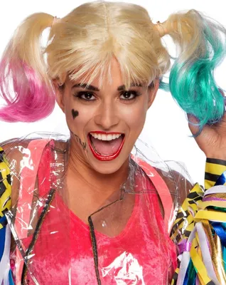 Produktbild von Birds of Prey Harley Quinn - Perücke für Fasching