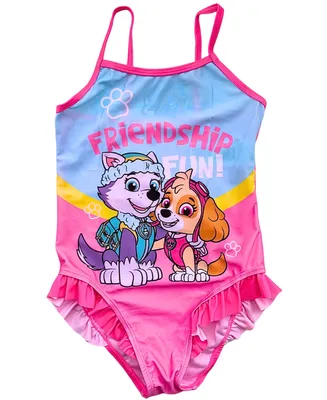 Produktbild von Badeanzug mit Rüschendetails PAW Patrol Skye & Everest Pink 98-104 cm