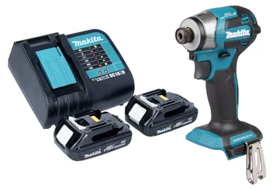Zdjęcie produktu dla Makita DTD 173 SY akumulatorowy klucz udarowy 18 V 180 Nm 1/4" bezszczotkowy + 2x akumulator 1,5 Ah + ładowarka