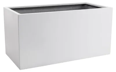 Immagine prodotto di Vaso da fiori MAXI in fibra di vetro bianco 60x30x30 cm