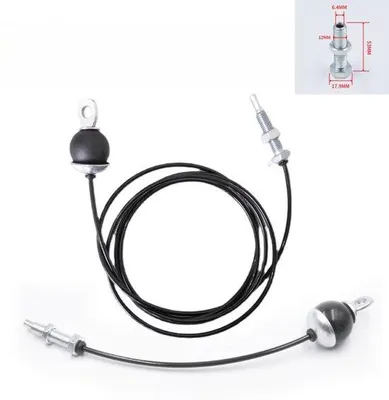 Obrázok produktu pre Káblový lano na cvičenie, oceľové lano s priemerom 5 mm, dĺžka 2,5 m, určené pre fitnesscentrá.