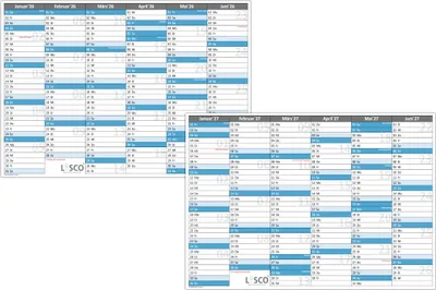 Tafelkalender DIN A5 2026 + 2027