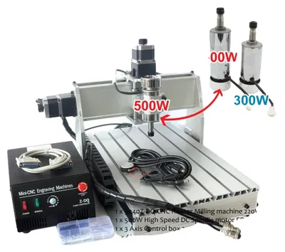 Obrázek produktu pro CNC frézka a gravírovací stroj, 3 osy, vřeteno 500 W, rozhraní LPT