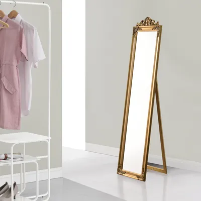 Produktbild von [sk.casa] Stojace zrkadlo Arezzo 160x40 cm zrkadlo v celej dĺžke stojace zrkadlo sklopné dekoratívne barokový štýl - Veľmi dobré