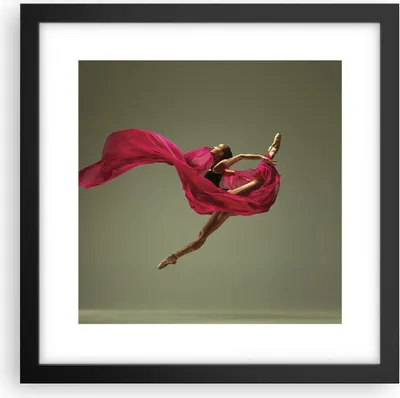 Produktbild von Gerahmtes Poster - Schwarzer Rahmen - Tänzer Ballett Künstler - 30x30 cm - Wand Bild - Wanddeko - Wandbilder - Kunstposter - Wandposter - Bilderrahmen - Bilder - Kunstdruck - P2BAC30x30-5037