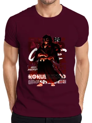 Produktbild von Kokushibo Moon Breathing Samurai Dämon Manga Geschenk Grunge Herren T-Shirt, Burgundy, L