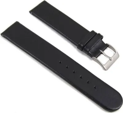 Produktbild von Eulit  Ersatzband Uhrenarmband Leder Kalb schwarz 20mm