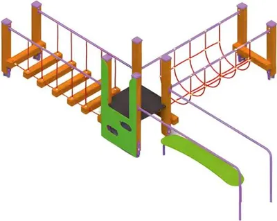 Obrázok produktu pre Kinderspielbrücke Kinderspielplatz Balancierbrücke Seilweg Abenteuerbrücke