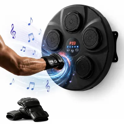 Produktbild von Boxmaschine Mobiclinic 9 Modi und Geschwindigkeiten Inklusive Handschuhe Lichter LED-Bildschirm und Bluetooth MusicKangu