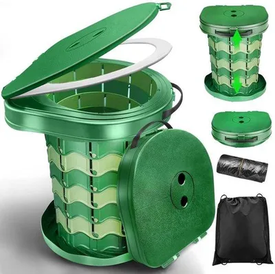 Productafbeelding van Draagbare Camping Toilet met Verstelbare Hoogte voor Buitenactiviteiten