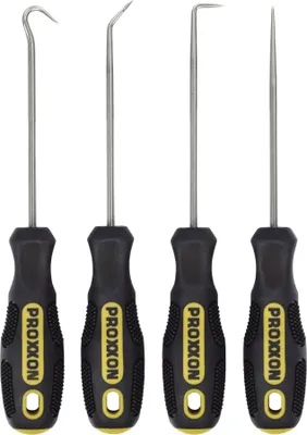 Produktbild von Proxxon Micro Spezial-Haken Set 4-teilig Winkelspitze, 2-K Griff, für KFZ