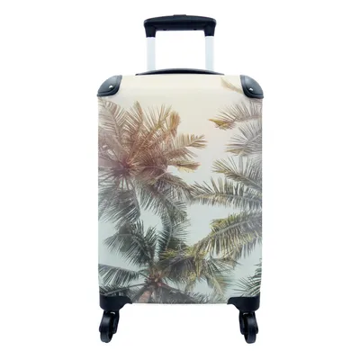 Produktbild von MuchoWow® Koffer Handgepäck Trolley Rollkoffer Kleine Reisekoffer mit 4 Rollen - Palme - Sommer - Tropisch - Cabin Size < 55x40x23 cm & 55x40x20 cm - Fotokoffer - Kabinenkoffer - Boardgepäck - Reise-Box - Reisekoffer - Reisegepäck - Koffer mit Bild - Trolley für Kinder