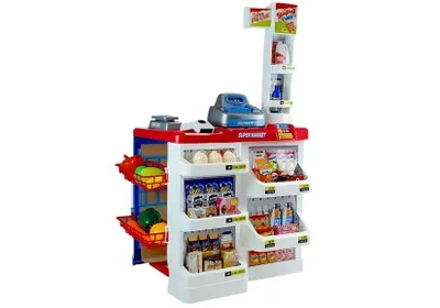 Produktbild von Supermarkt Für Kinder Ab 3 Jahren, Rot, Spaß Im Laden, 24-Tlg. Warenkorn + Interaktiver Scanner