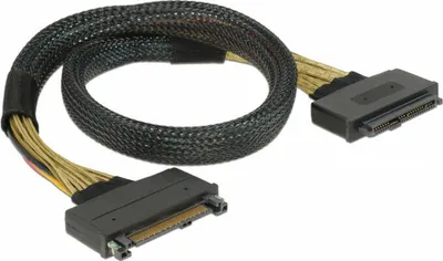 Zdjęcie produktu dla DeLOCK 85738, 0,5 m, SFF-8639, SFF-8639, Prosty, Prosty, Męska/Żeńska