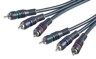 Productafbeelding van PremiumCord Cinch Kabel, hoogwaardig, 3x Cinch RCA-stekker naar 3x Cinch RCA-stekker, kwaliteit