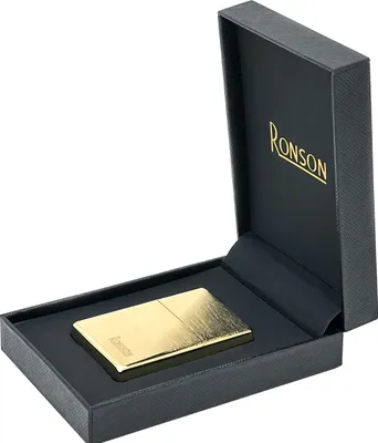 Produktbild von RONSON GOLD BRUSHED Benzinfeuerzeug