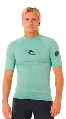 Produktbild von Rip Curl Waves Upf Kurzarm-rash Guard Grün L Mann Grün L