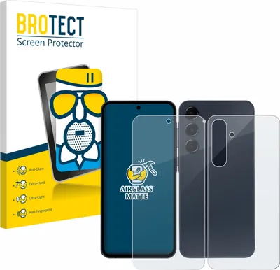 Produktbild von BROTECT Entspiegelungs Schutzglas für Samsung Galaxy A55 5G (Display+Rückseite) Schutzfolie Panzer Folie Glas Display Schutz matt