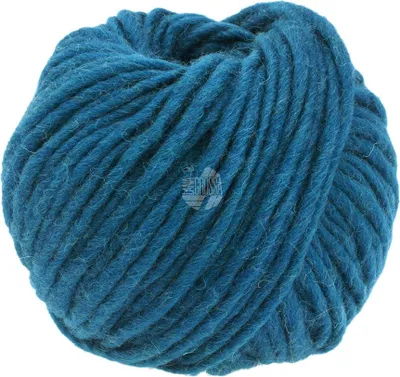 A ball of teal yarn.