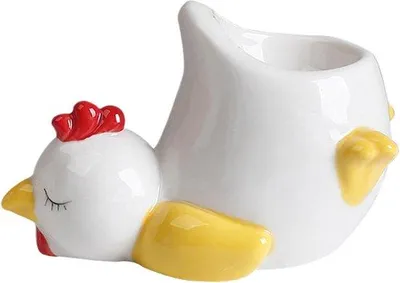 Immagine prodotto di Portauova in Vetroceramica - Espositore per galline/anatre - Divertenti portauova in Vetroceramica - Decorazione per la cucina