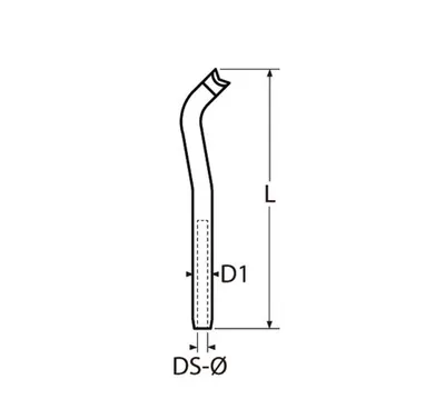 Produktbild von Edelstahl Terminal T-Form A4 mit 8mm, 185mm Länge und 16mm Durchmesser